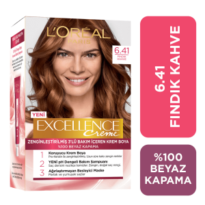 کیت رنگ مو لورآل قهوه ای فندقی سری EXCELLENCE شماره 6.41 260 گرم