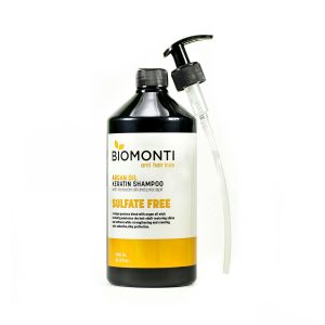 شامپو بدون سولفات ضد ریزش و کراتینه بیومونتی Biomonti حاوی روغن آرگان 1000 میلی لیتر