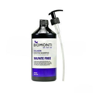 شامپو بدون سولفات ضد ریزش و کراتینه بیومونتی Biomonti حاوی کلاژن 1000 میلی لیتر