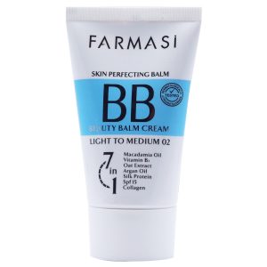بی بی کرم 7 در 1 فارماسی رنگ روشن تا متوسط 02 با spf15 حجم 50 میلی لیتر