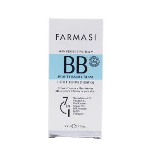 بی بی کرم 7 در 1 فارماسی رنگ روشن تا متوسط 02 با spf15 حجم 50 میلی لیتر