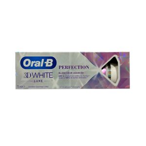 خمیر دندان اورال بی 3D WHITE مدل PERFECTION حجم 75 میلی لیتر