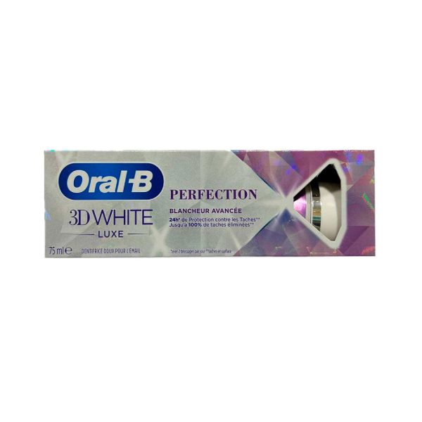 خمیر دندان اورال بی 3D WHITE مدل PERFECTION حجم 75 میلی لیتر
