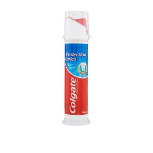 خمیر دندان پمپی کلگیت مدل protection caries حجم 100 میلی لیتر